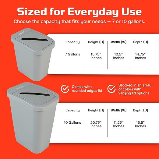 City Box 10 Gallon Paper and Newspaper Recycling Bin | | Recycling Bin for Paper, Newspapers, Documents, Comes with Lid, Great for Homes, Offices, Schools
