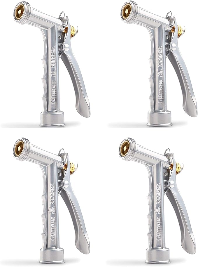 Gilmour Solid Metal Hose Spray Nozzle with Threaded Front - Garden Watering - 573TF, 4 Pack