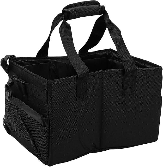 Sanpyl Large Cleaning Caddy, Wearable Cleaning Bag with Handle, Shoulder Strap, Supplies Bag for Housekeeping, Janitorial, Tool, Portable Organizer
