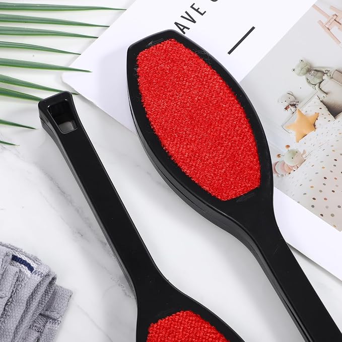 2 Pack Double-Sided Lint Brushes Reusable Lint Remover Brushes for Clothes 2 Sided Pet Hair Remover Washable Clothes Hair Roller Cleaning Brush for Sheet Carpet Furniture Fabric