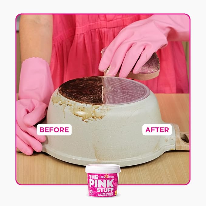 Stardrops The Pink Stuff Miracle Cleaning Paste & Sqeezy Scrubber Bundle | Powerful Cleaning Paste Sqeezy Scrubber Adapts to Every Cleaning Task