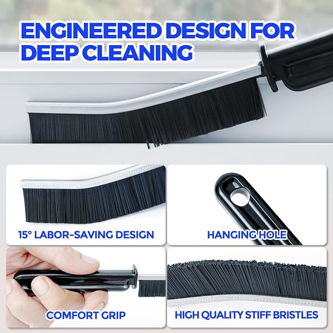 Holikme 6 Pack Cleaning Brush Scrub Brush Kitchen Brush for Floor,Red | Scrub Brushes for Cleaning, Heavy-Duty Scrub Brush, Stiff Bristles Cleaning Brush for Kitchen Bathtub Floor and Wall