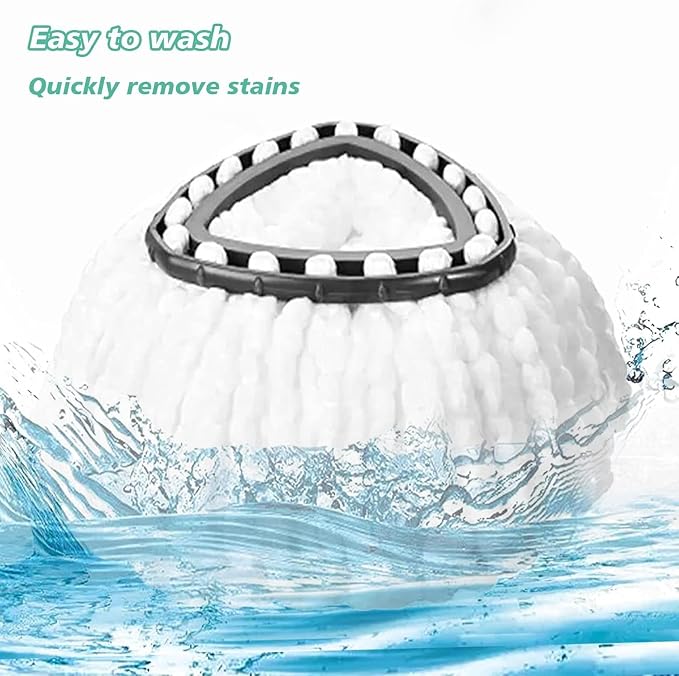 20PCS Spin Mop Replacement,100% Microfiber,Machine Washable,360° Rotation | Compatible with Cedar Easywring 1-Tank System,Deep-Cleaning,360° Rotation,Edge-to-Edge Reach,Easy House Floor Mopping