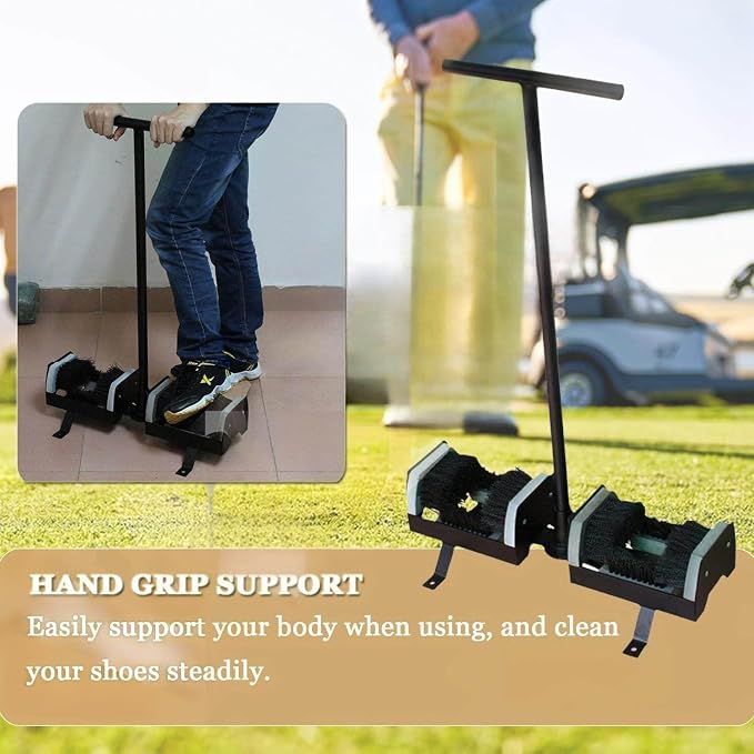 Boot Scrubber Heavy-Duty Outdoor Shoe Scraper Brush, Mud Cleaning Tool with Handle, Effective Mud Remover for Front Door Entry, Farmhouse Garden