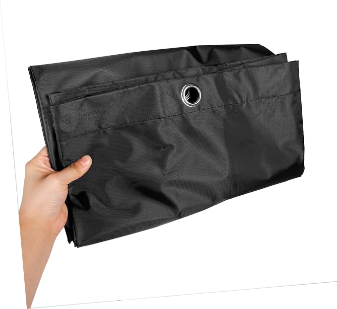 Portable Cleaning Cart Bag Replacement Janitorial Canvas Organizer | Large Storage Capacity, Black Color, Easy Attachment and Removal, Handles Heavy Loads for Housekeeping Carts