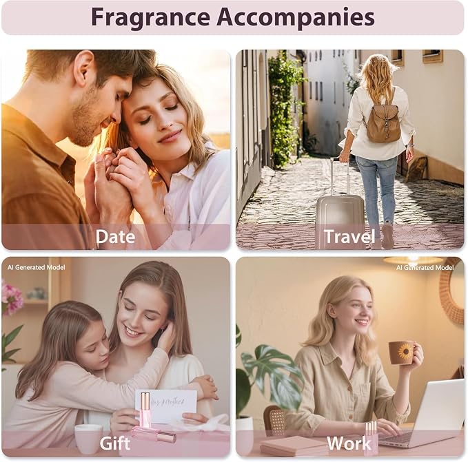 Perfume Travel Refillable 3 Pack 10ml Leak Proof Travel Perfume Bottles | Leak Proof Glass, Easy Refill, TSA Friendly Size, Fine Mist Spray Perfume Atomizer Ideal for Travel, Purse and Daily Carry