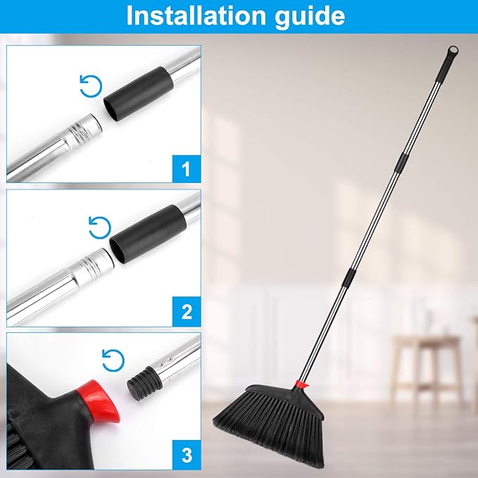 Outdoor Indoor Broom- CLDREAM Angle Broom is Perfect Commercial Courtyard Garage Home Kitchen Office Floor Shower
