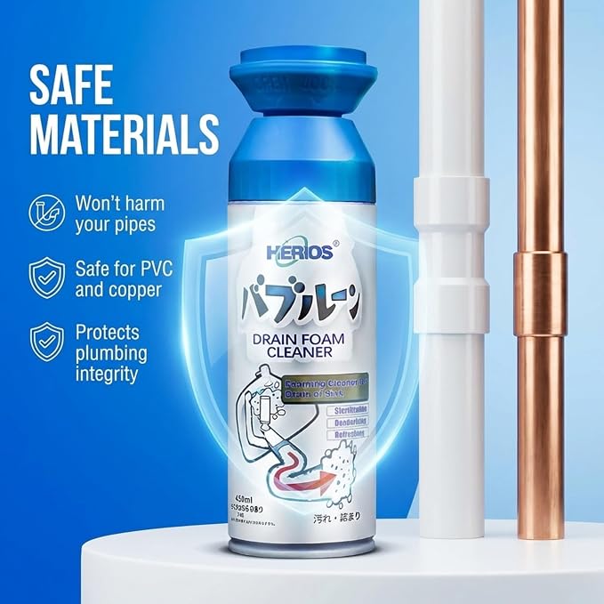 Foam Drain Cleaner - Foam Sink Cleaner In a Can - Drain Hair Clog Remover For Bathroom Sink - Cleaning Accessories - Bathroom Cleaning Supplies