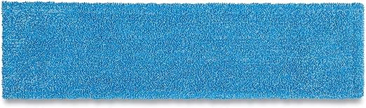 Rubbermaid Commercial Products 18 inch Adaptable Flat Mop Microfiber Pad, Blue, for Janitorial/Professional Cleaners and Light-Duty Cleaning/Mopping with Tab/Pocket Functions (Pack of 12)