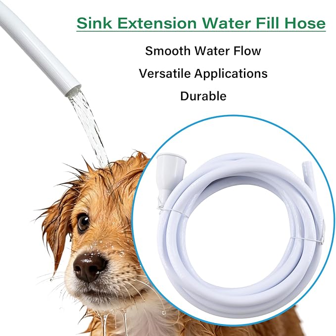 LiXiongBao 13.12FT/4M Sink Extension Hose,Sink Hose Adapter,Portable Water Transfer Accessories for Gardening, Watering, and Outdoor Cleaning with Adjustable Clamp