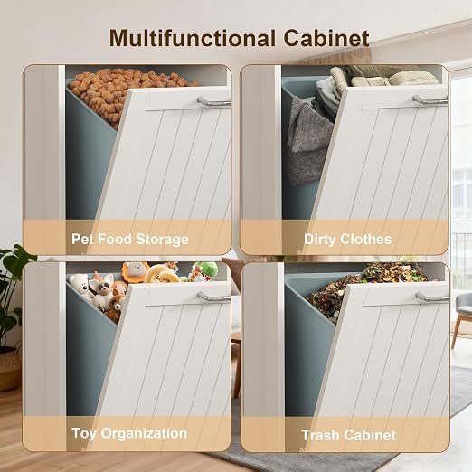 LOUVIXA Trash Can Storage Cabinet, Hidden Trash Can Holder