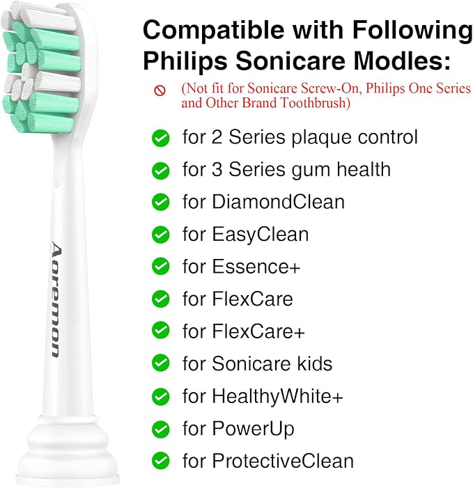 Replacement Toothbrush Heads for Philips Sonicare Replacement Heads,8PCS | Fit Sonimcare 2 Series Plaque Control, 3 Series Gum Health,DiamondClean,HealthyWhite and more Snap-On System