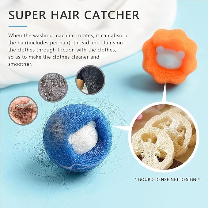 10 Pcs Box-Packed Pet Hair Remover for Laundry, Laundry Pet Hair Catcher, Washing Machine Hair Catcher, Washing Balls Dryer Balls for Clothing Dog Cat Pet Fur Remover（Orange+Blue） | Laundry Pet Hair Catcher, Washing Machine Hair Catcher, Washing Balls ...