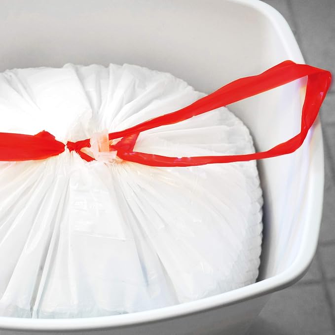 Reli. 2-4 Gallon Trash Bags Drawstring | 250 Count | 18"x 20" | White | Small Garbage Bags 4 Gallon - Drawstring Handles | Trash Can Liners 2 Gal - 3Gal - 4 Gal | Small Bin Liners