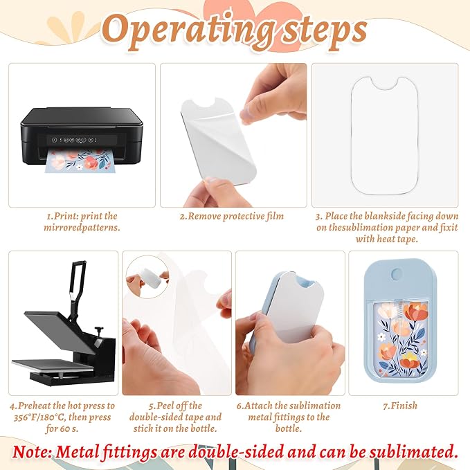 20 Pack Sublimation Blanks Card Perfume Spray Bottle, 45 ml | Mini Portable Sprayer Bottle with Funnel, Perfume Dispenser, Double-Sided Sublimation Aluminum Sheets, Travel Accessory