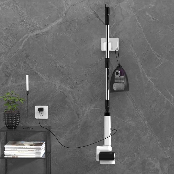Roller Electric Spin Scrubber - 2-Speed Waterproof Cordless Power Cleaning Brush, 4 Multi-Purpose Brush Heads & Telescopic Pole for Deep Floor, Bathroom, Furniture, Glass & Car Cleaning