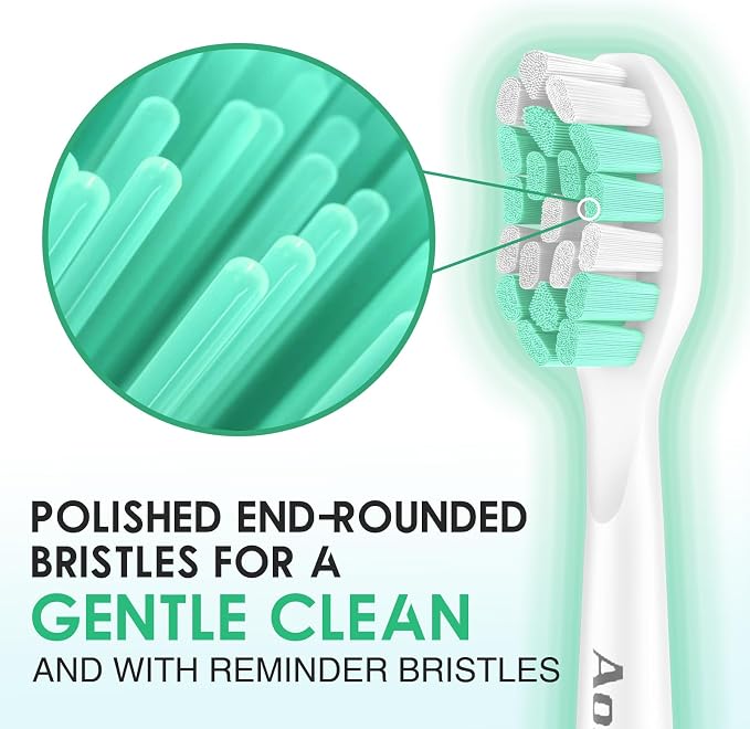 Aoremon Replacement Heads for Philips Sonicare 4100 C2 C1,4 Count | Brush Heads Compatible with All Phillips Sonicare Click-on Eltectric Toothbrush Model