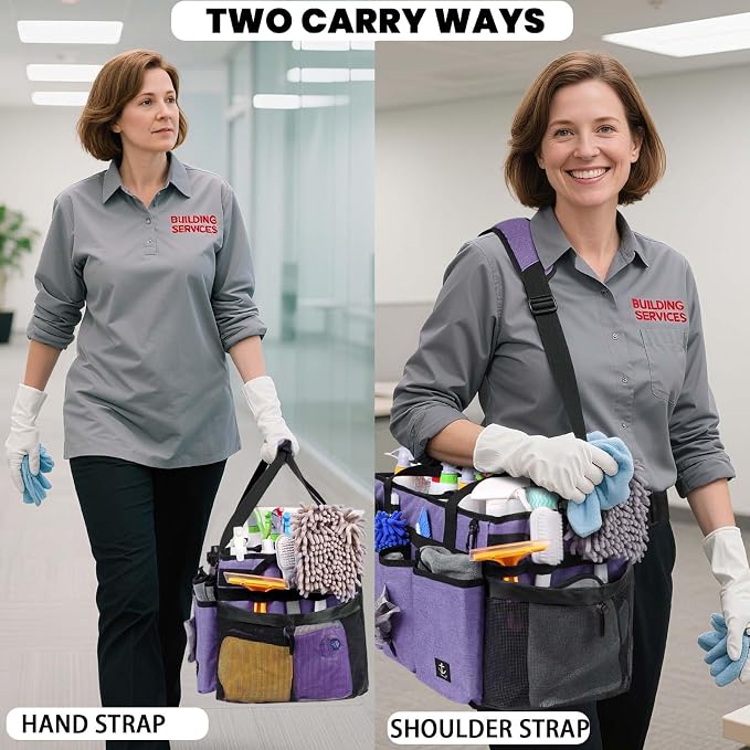 Extra large Cleaning Caddy Bag Built-in hard plastic Aluminum foil lining | Extra large Cleaning Caddy Bag Built-in hard plastic Aluminum foil lining
