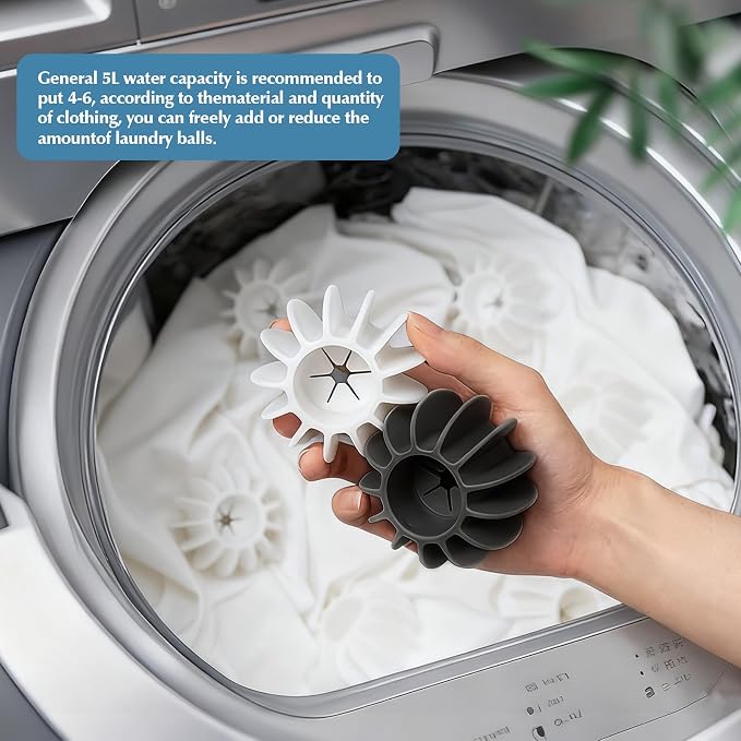Reusable Laundry Balls, TPR Anti-Tangle Washer Dryer Cleaning | TPR material, boosts detergent penetration, reusable design for clothes, towels, sheets washing cycles