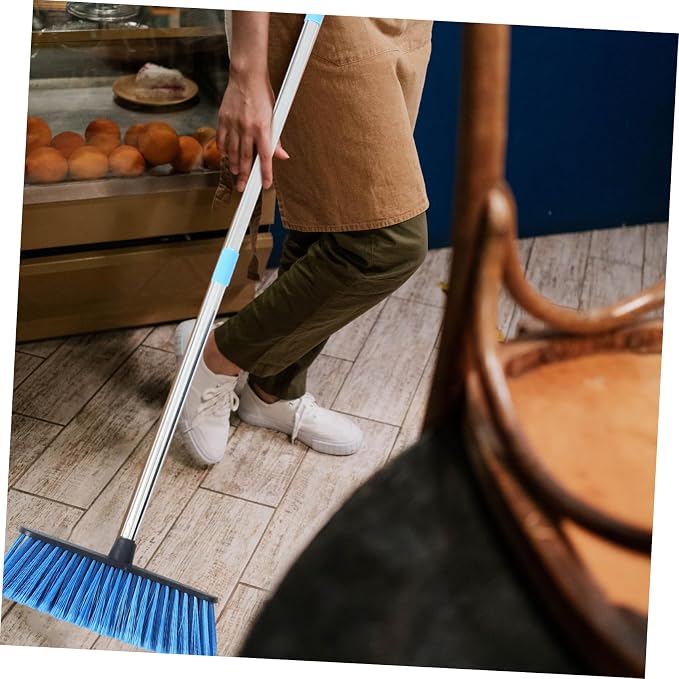 VALICLUD Long Handle Broom for Home Cleaning Versatile Indoor Outdoor Cleaning Tool with Soft Bristles for Efficient Dust Collection for Kitchens Yards Garages and More