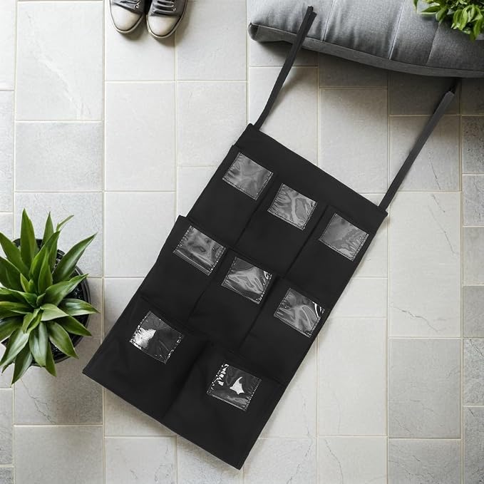 Cleaning Cart Bag with Independent Compartments for Janitorial Use | Portable Foldable Design, Wear and Tear Resistant Construction, Highdensity Trash Collecting Bag Material for Shopping Cart