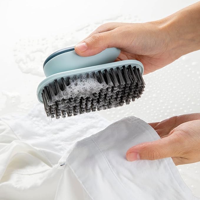 Laundry Scrub Brush Soft Bristle Brush Clothes Cleaning Brush for Stains | 2 Pack Scrubbing Brush Household Cleaning Tool for Bathroom Countertops Bathtubs