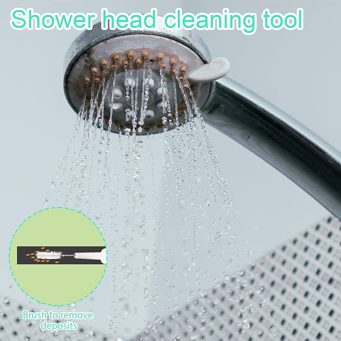 70pcs Shower Head Cleaning Tools, Multifunctional Anti-Clogging Showerhead Cleaner Picks Cleaning Brush Unclogger Accessories for Bathroom Small Holes Faucets Sink Gaps Nozzles