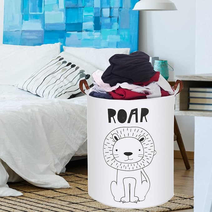 Collapsible Laundry Basket in Bedroom Waterproof Laundry Hamper in Bathroom Large Laundry Bag in College Dormitory Cloakroom Livingroom Nursery Organizer Toy Bin