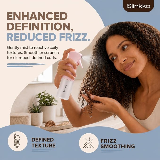 Mist Continuous Spray Bottle 150ml, Rose Clay | Ultra Fine Continuous Mist, Leak Resistant, Refillable, For Styling, Plants & Cleaning, Ergonomic Design