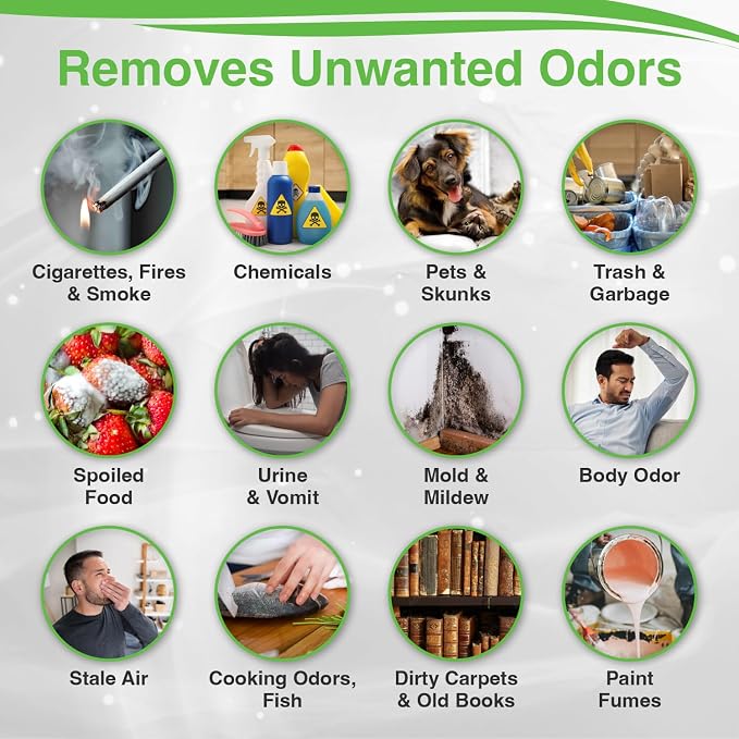 Biocide Systems Room Shocker Smoke Odor Eliminator for Homes, 4 Pack
