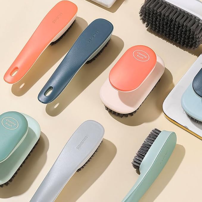 Laundry Scrub Brush Soft Bristle Brush Clothes Cleaning Brush for Stains | 2 Pack Scrubbing Brush Household Cleaning Tool for Bathroom Countertops Bathtubs