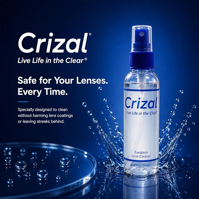 Crizal® Microfiber Eyeglass Cleaning Cloth – Finest Microfiber Cloth Available | Designed & Tested by CRIZAL® | Developed, Trusted and Safe for Advanced AR Lens Coatings | 4 Pack |