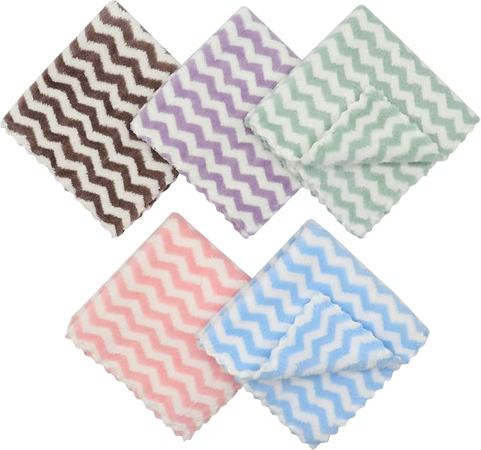 Microfiber Cleaning Cloth, 10 Pack Microfiber Rags,12”x12”,Mix Color | Lint Free Dish Cleaning Cloths, Fast Drying Dish Rags For Cleaning, Absorbent Soft Washcloths