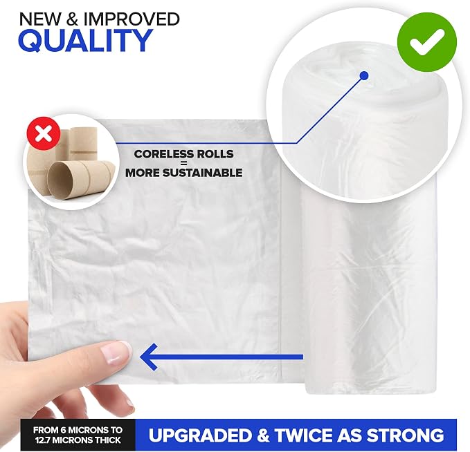 Stock Your Home 4 Gallon Unscented Small Garbage Bags, 200 Count, 12.7 Micron Thickness, Leak Proof Star Seal, Open Top Box for Easy Dispensing, Versatile Usage, Great Value Pack