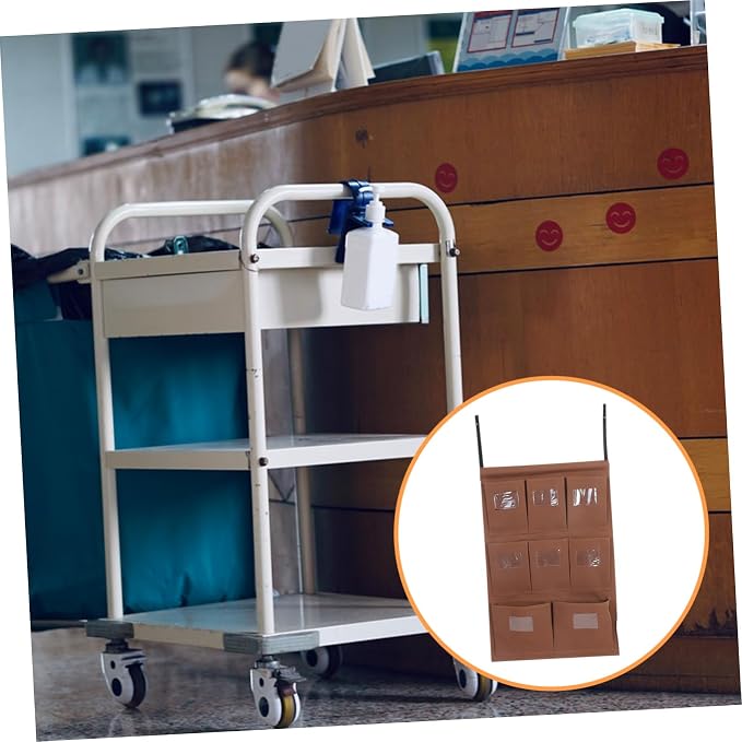 Heavy Duty Cleaning Cart Bag with Oxford Multipurpose Organizer for Housekeeping Carts Efficient Trash Bag Storage for Hotels and Offices and Portable Design