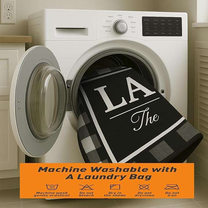 Laundry Room Rug Runner 20"X47" Kitchen Mat Washable Entryway Rugs Soft Non Slip Laundry Carpets Comfort Standing Desk Mats for Kitchen Floor Laundry Room Bathroom Hallway Entryway Area Rugs