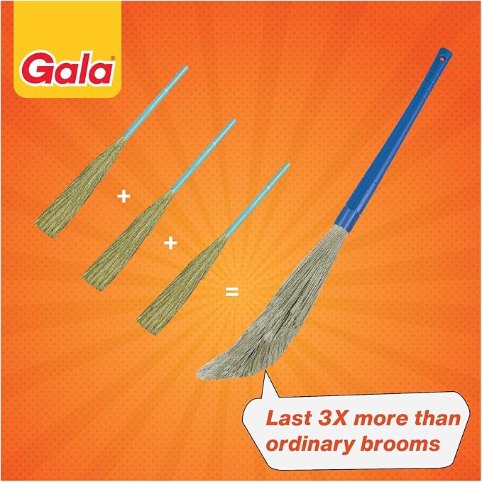 Gala No Dust Floor Broom (Freedom from New Broom Dust- Busan), 2 Count