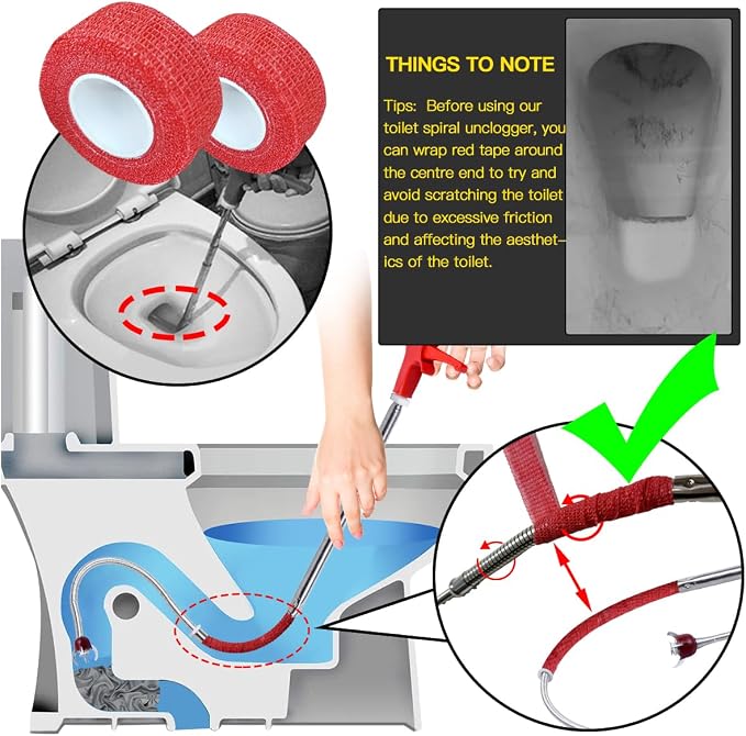 Toilet Snake Drain Clog Remover with Flexible Grabber Claw Use for Toilet Drain Auger Retrieve Lost Toys/Items, Clear Mild Clogs Affordable Alternative to Plumbers for Effective Drain Unclogging