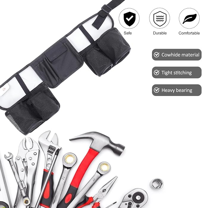 COHEALI Large Capacity Tool Waist Bag Multifunctional Cleaning and Repair Organizer Portable Tool Kit Belt Pouch for Housekeeping and Maintenance