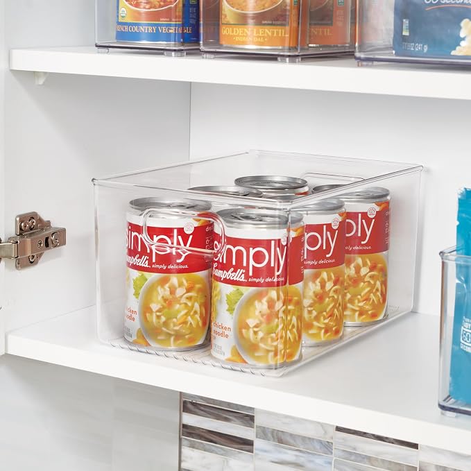 iDesign Plastic Pantry Storage Bin, Clear