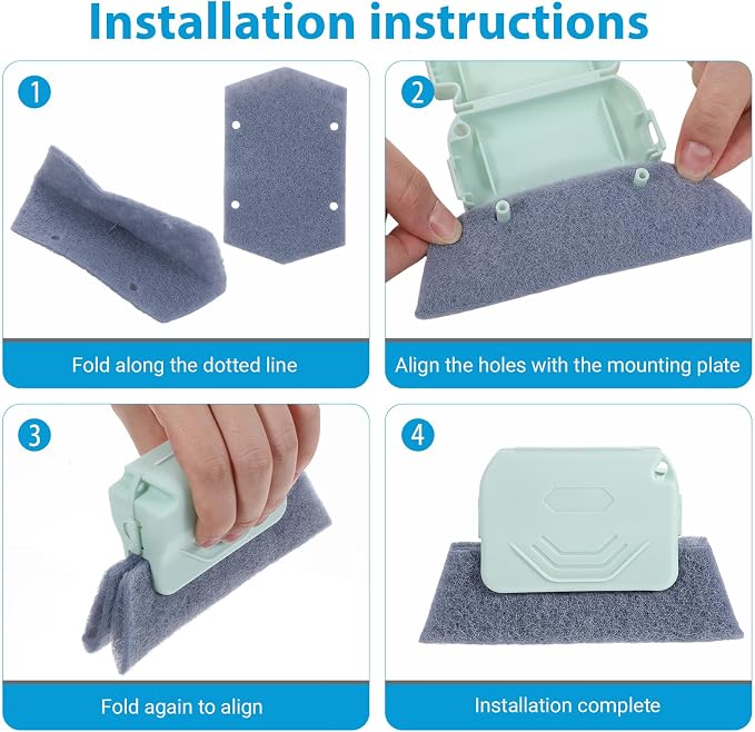 Qianyu Window Track Cleaner Tool, 3 Pcs Plastic Groove Cleaning Brushes Handheld Cleaning Brush Set Window Groove Cleaner for Windows Slides Tile Lines Shutter Narrow Gaps Tile Grout Lines