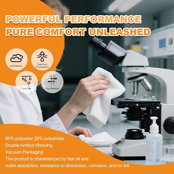 Microfiber cloths 9"x9"(100 Pcs,200GSM) | Superfine Lint Free Cloths,Cleaning and Drying Cloths,Reusable Ultra Absorbent,for All Surface Types