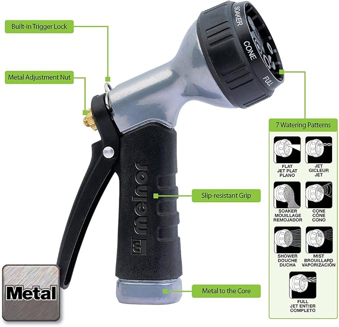 Melnor 65156AMZ Small Metal Multi Pattern Nozzle