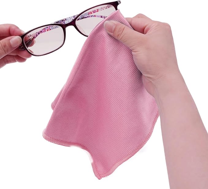 6Pcs Glass Cleaning Cloth for Window Eyeglass Mirrors Stainless Steel