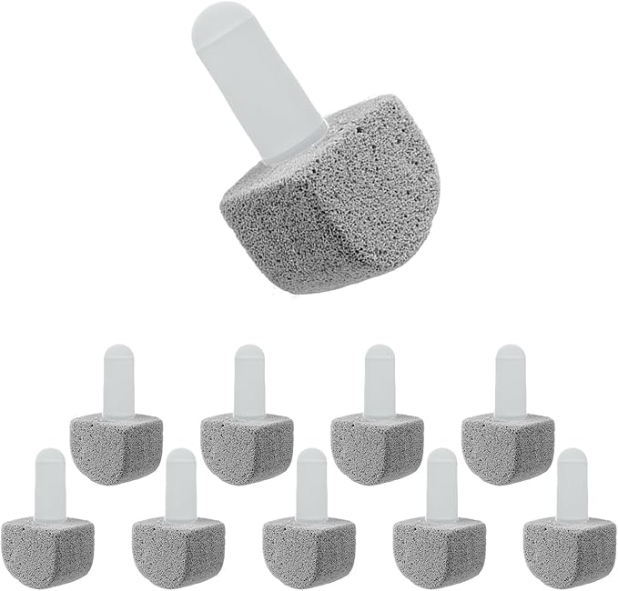 Pumice Stone Toilet Bowl Cleaner – 10 Refills for Hard Water & Rust Stains | Removes hard water rings, limescale & rust stains from toilets, tubs, sinks, and grills without scratching surfaces.