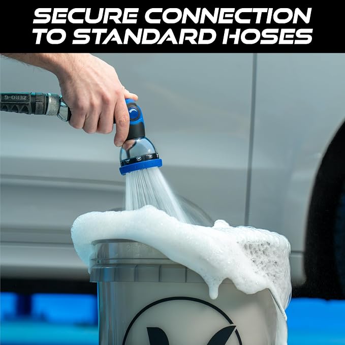 VIKING Hose Nozzle, 10 Spray Patterns, Thumb Control for Cars and Homes | Water Hose Nozzle, Adjustable Heavy Duty Thumb Control for Car Washing Kit, Watering Plants, Washing Pets, and Home Use