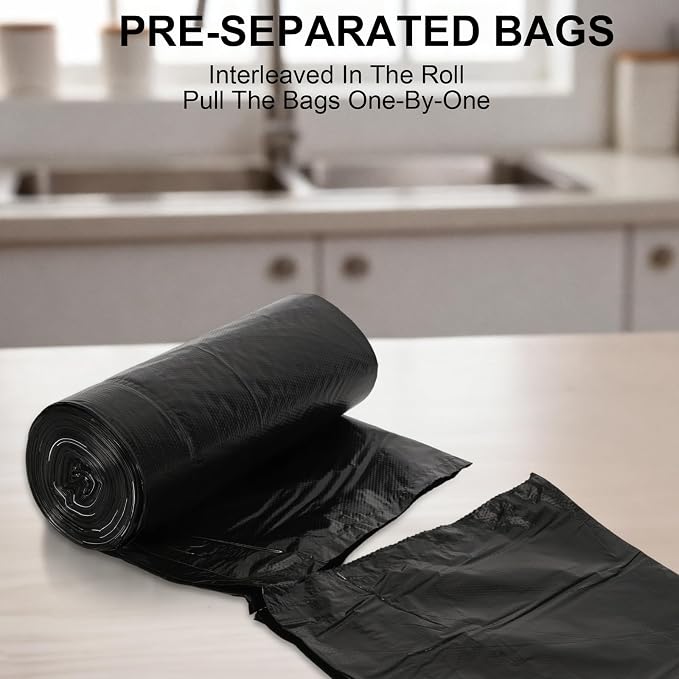 30 Gallon Drawstring Trash Bags,Extra Thick,30 Count (Black) | Heavy Duty Garbage Bags,Tear & Leak Resistant, for Kitchen, Office, Home, Hospital, Large Bins