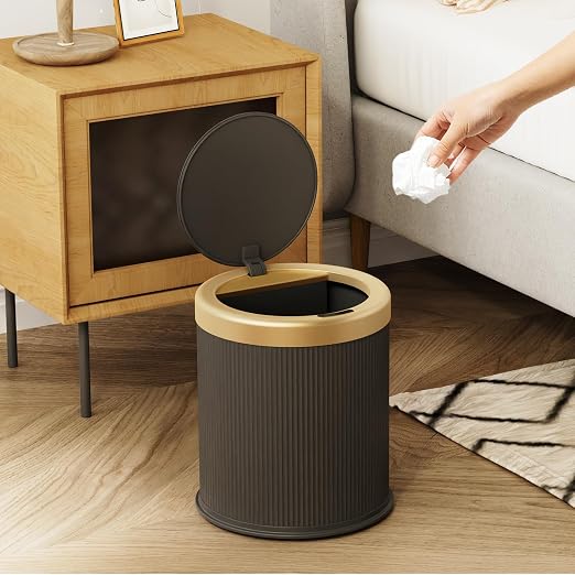 stonespace Bathroom Trash Can Automatic Touchless, 3.7 Gallon, Black | Motion Sensor Trash Can for Toilet, Office, Bedroom, Dog Proof, Waterproof