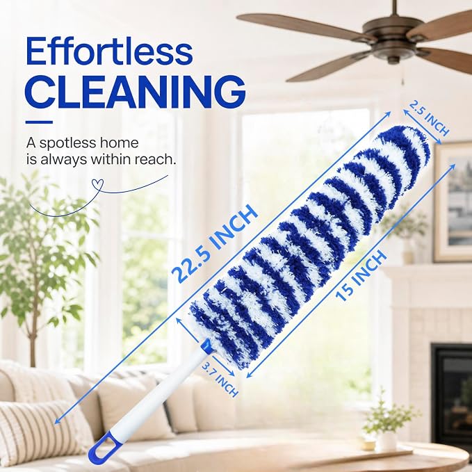 Microfiber Dusters for Cleaning, Washable Feather Duster for Household Cleaning, Car Cleaning, Office Cleaning
