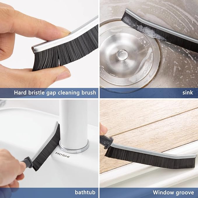 CRAFNEW 13Pcs Small Cleaning Brush, Brushes for Cleaning | Long Handle Household Cleaning Tool Suitable for Cups, Bottles, Teapots, Corners, Sinks, Faucets, Toilets